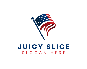 Political American Flag logo design