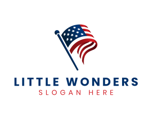 Political American Flag logo design