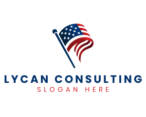 Political American Flag logo design