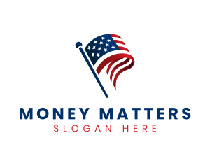 Political American Flag logo design