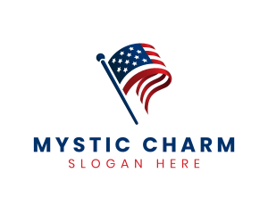 Political American Flag logo design