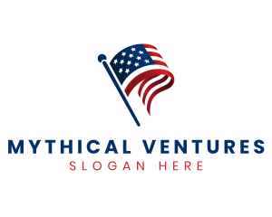 Political American Flag logo design