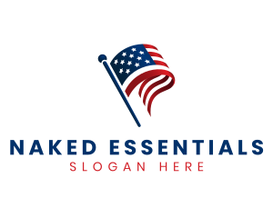 Political American Flag logo design