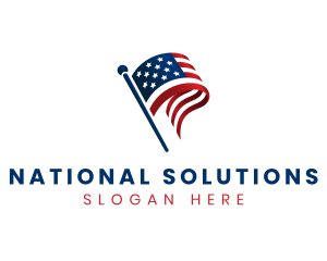 Political American Flag logo