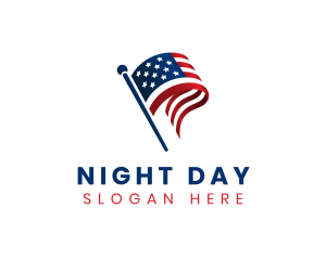 Political American Flag logo design