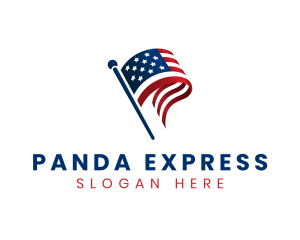 Political American Flag logo design