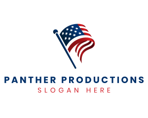 Political American Flag logo design