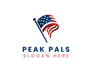 Political American Flag logo design