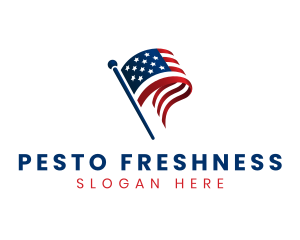 Political American Flag logo design