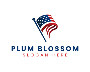 Political American Flag logo design