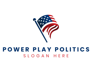 Political American Flag logo design