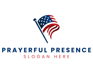 Political American Flag logo design