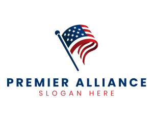 Political American Flag logo design