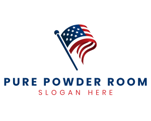 Political American Flag logo design