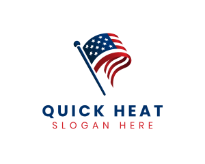 Political American Flag logo design