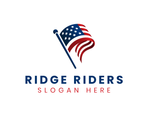 Political American Flag logo design