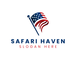 Political American Flag logo design