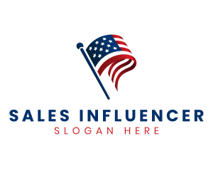 Political American Flag logo design