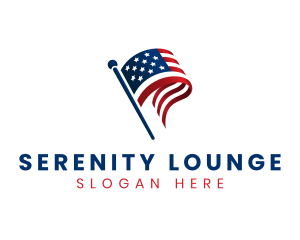 Political American Flag logo design