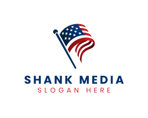 Political American Flag logo design