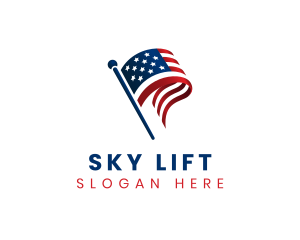 Political American Flag logo design