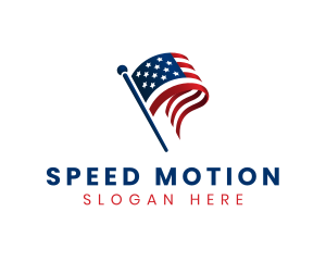 Political American Flag logo design