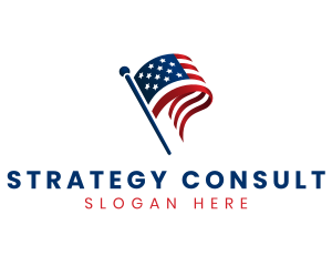 Political American Flag logo design