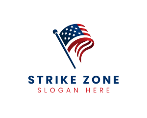 Political American Flag logo design