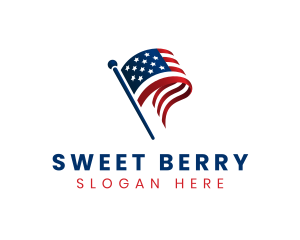 Political American Flag logo design