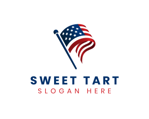 Political American Flag logo design