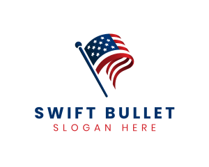 Political American Flag logo design