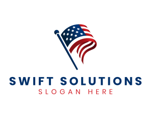 Political American Flag logo design