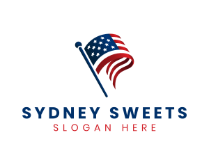 Political American Flag logo design