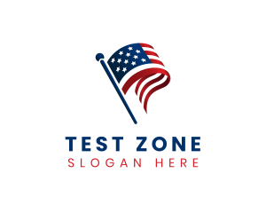 Political American Flag logo design