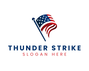 Political American Flag logo design