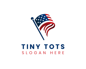 Political American Flag logo design