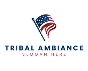 Political American Flag logo design