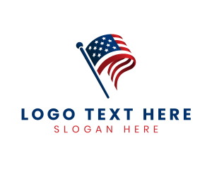 National - Gradient American Flag logo design