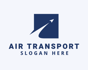 Blue Arrow Box Express logo design