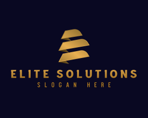 Premium Metallic Letter E logo design