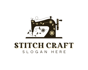 Dressmaker Sewing Machine logo design