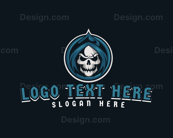 Monster Skull Reaper Logo