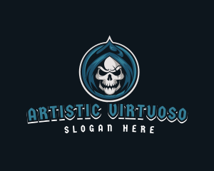 Monster Skull Reaper logo design