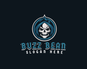 Monster Skull Reaper logo design