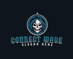 Monster Skull Reaper logo design