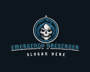 Monster Skull Reaper logo design