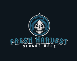 Monster Skull Reaper logo design