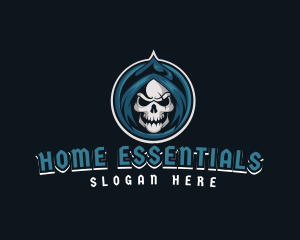 Monster Skull Reaper logo design