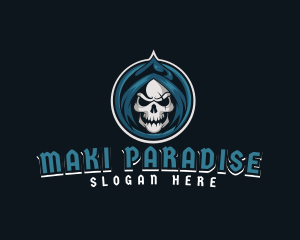 Monster Skull Reaper logo design