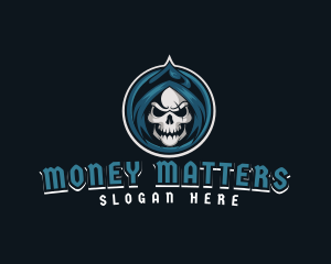 Monster Skull Reaper logo design